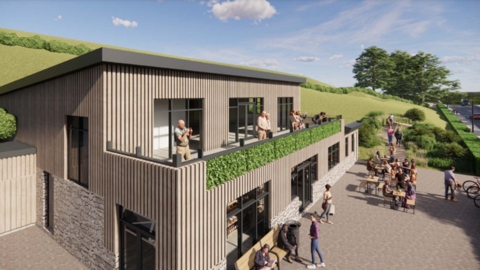 Bank Top Farm - CGI of the proposed farm shop and cafe. Image courtesy of Corstorphine and Wright