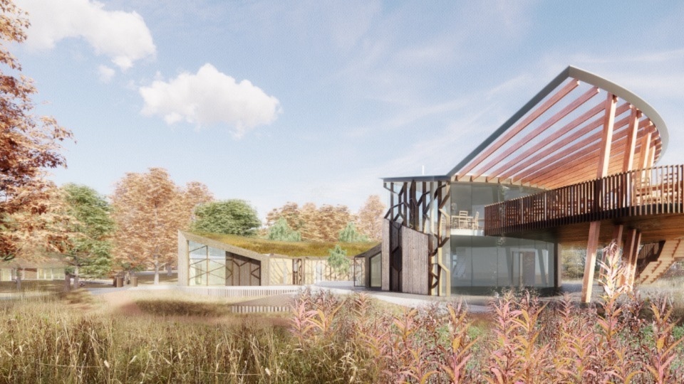 The Northern Roots Visitor Centre. Images courtesy of Jddk Architects and Oldham Communities