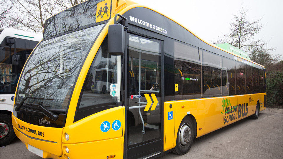 Yellow school bus services will be affected by strike action. 