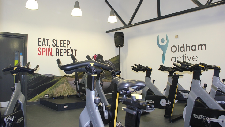 The new cycling studio for spin classes