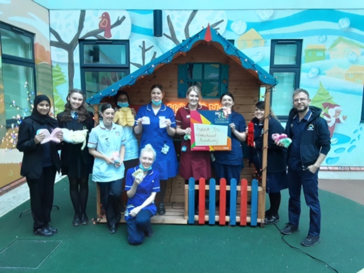 Waterhead Academy students with staff at Royal Oldham Hospital Waterhead Academy students with staff at Royal Oldham Hospital