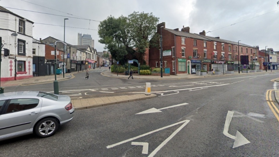 The junction of Union Street and George Street in Oldham town centre. Image courtesy of Google Maps The junction of Union Street and George Street in Oldham town centre. Image courtesy of Google Maps