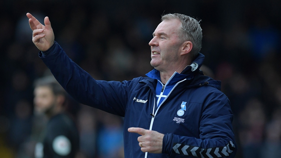 John Sheridan at Glanford Park at the weekend