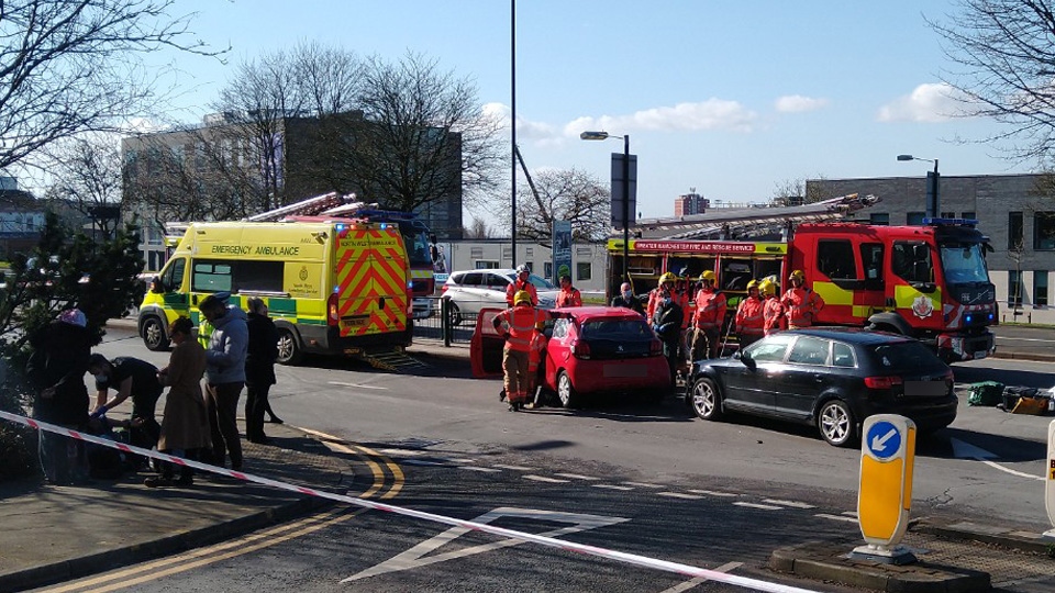 Rochdale Road in front of the Civic Centre has been closed Rochdale Road in front of the Civic Centre has been closed