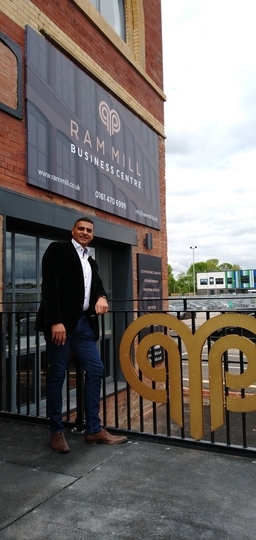 Mr Akbar outside Ram Mill ofiices