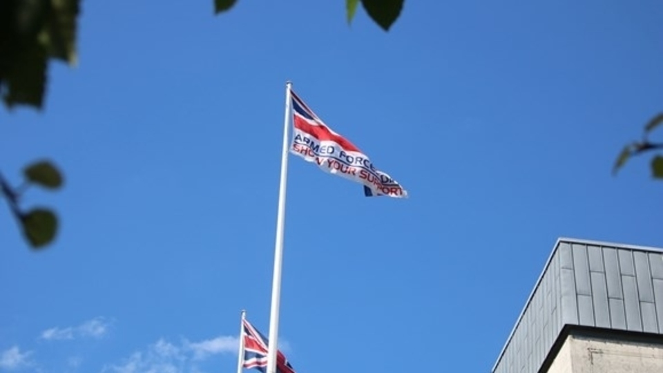 The Armed Forces flag will be flown above the Civic Centre until next Monday