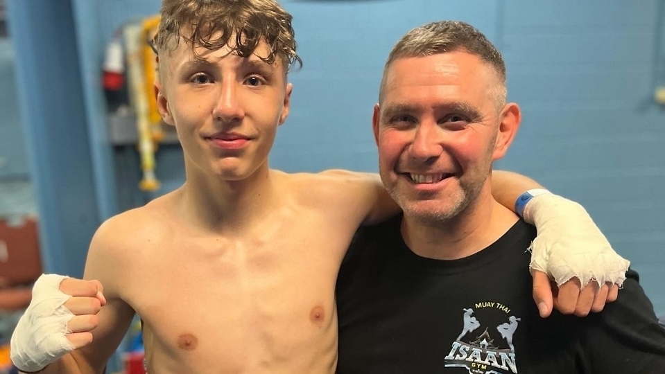 WBC champ Tommy Lowe is pictured with Isaan Gym head coach Ste Donnelly