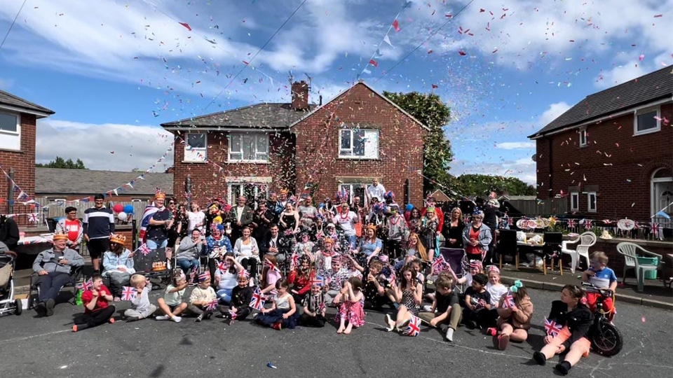 Friends and neighbours celebrate at Whetstonehill Close