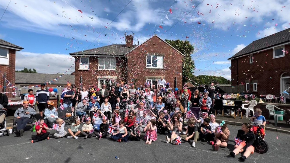 Friends and neighbours celebrate at Whetstonehill Close Friends and neighbours celebrate at Whetstonehill Close
