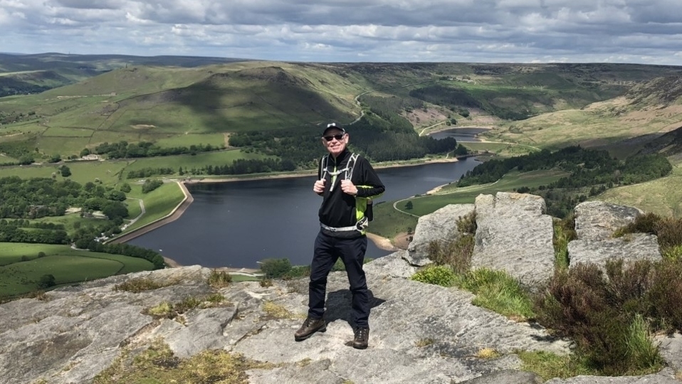 Mike Keighrey is pictured on a training walk