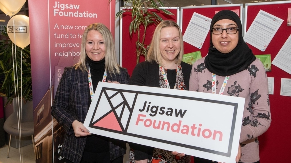 Pictured are Sarah Keenan (left), the Jigsaw Foundation Rewards Manager, Julie McGlynn (middle), the Jigsaw Homes Neighbourhood Engagement Officer and Samana Hussain (right), the Jigsaw Homes Neighbourhood Engagement Administration Officer