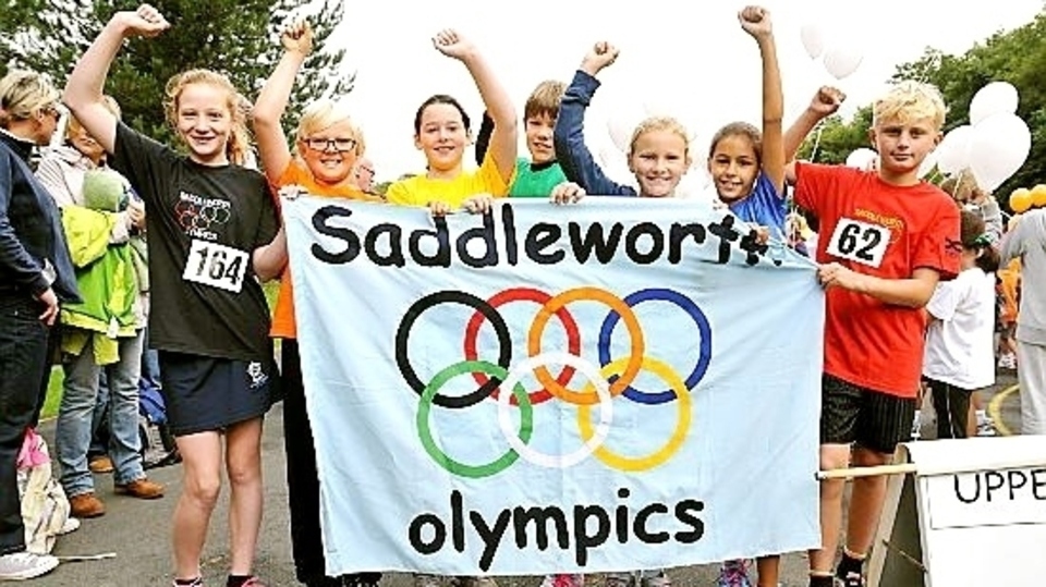 A scene from a past Saddleworth Village Olympics showpiece A scene from a past Saddleworth Village Olympics showpiece