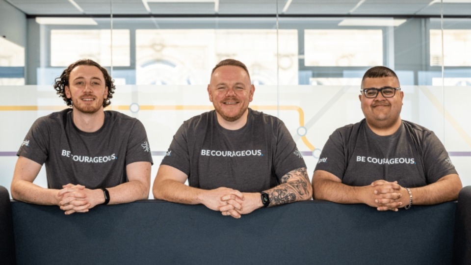 Pictured (left to right) are: Kieron Vanderkamp (Digital Marketing Lead), Darren Ratcliffe (founder and MD of Courageous) and Mohammad Javed (Lead Developer) Pictured (left to right) are: Kieron Vanderkamp (Digital Marketing Lead), Darren Ratcliffe (founder and MD of Courageous) and Mohammad Javed (Lead Developer)