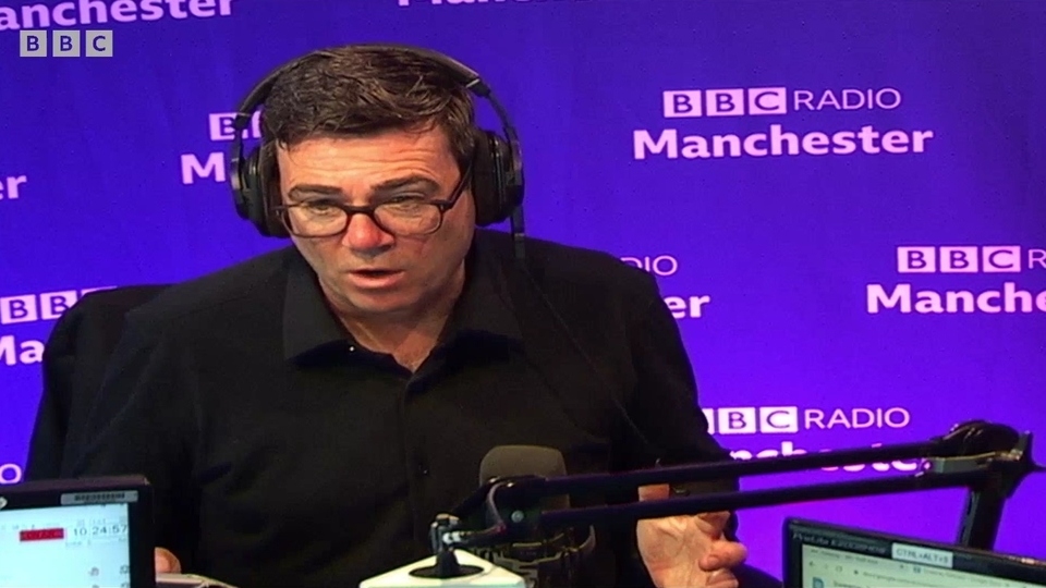 Greater Manchester Mayor Andy Burnham in the Hot Seat on BBC Radio Manchester yesterday