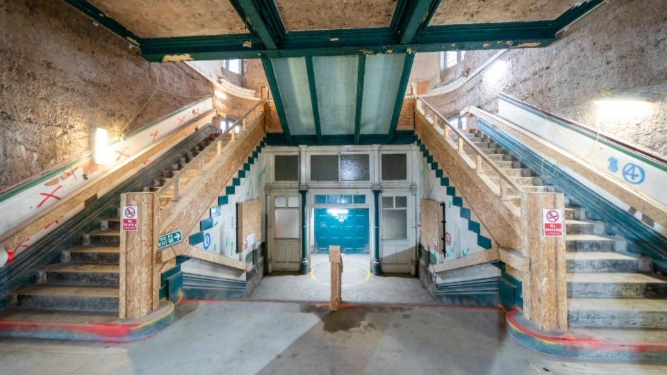 The careful restoration of Oldham's Old Library is ongoing