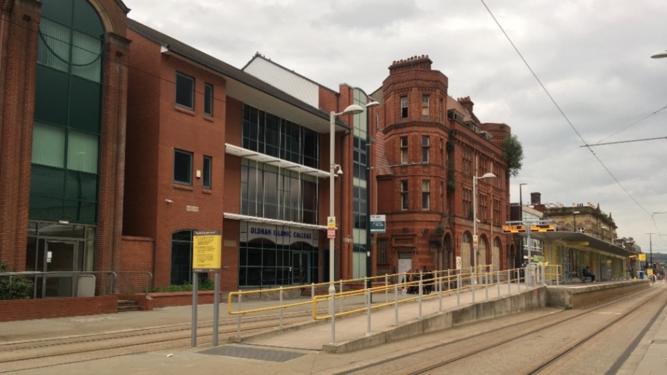 Union Street by the Oldham Central Metrolink stop