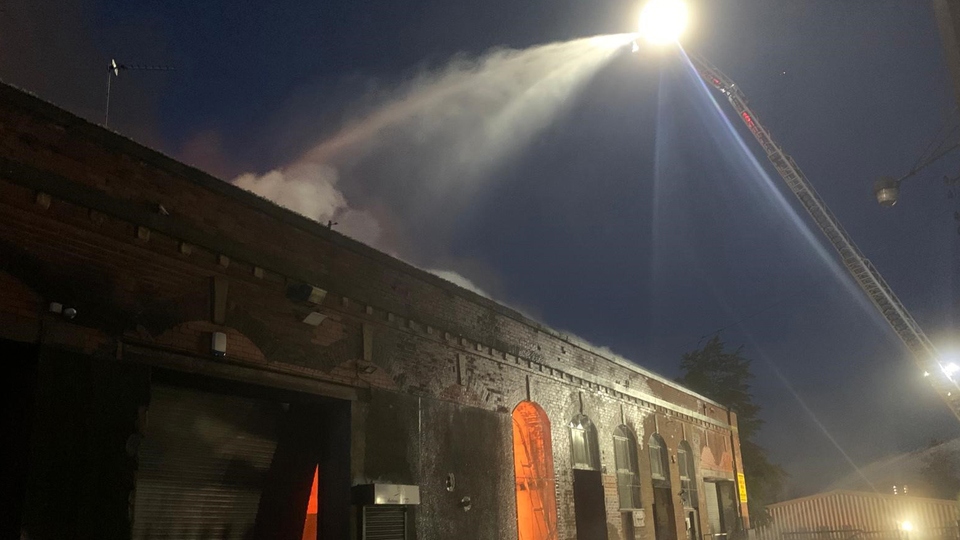 The fire at the Bismark House building in Oldham in May