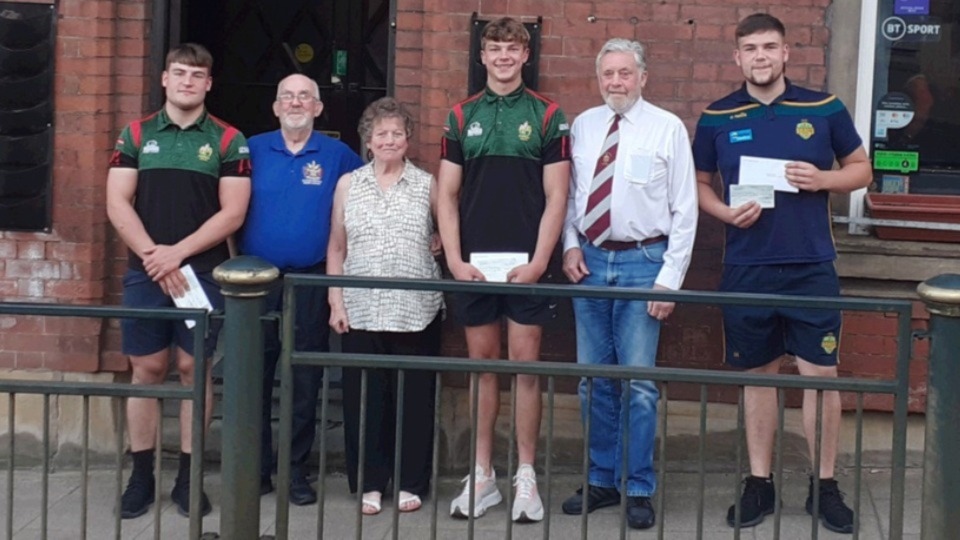 Pictured (left to right) are: Calum Murphy, Phil Bradbury, Anita Halliwell, Scott Parnaby, Ray Hicks and Dylan Turner