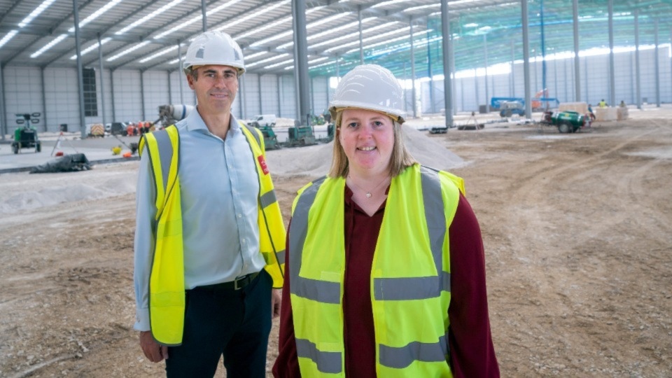 Oldham Council Leader Amanda Chadderton is pictured with Rula Development’s Managing Director Ben Ward