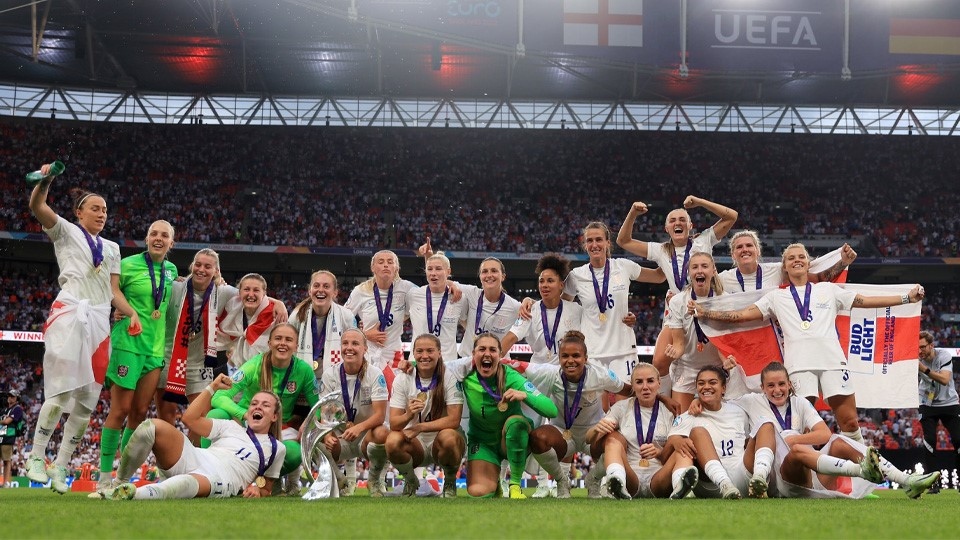 CHAMPIONS...the England Lionesses beat Germany 2-1 at Wembley