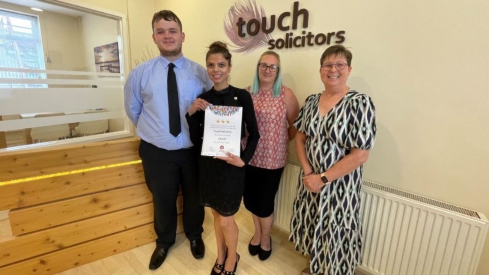 Pictured are (left to right): Colby Rhodes (Apprentice), Trusha Velji (Director and Solicitor), Alison Clowes (Trainee Probate Practitioner) and Diane Marsh 