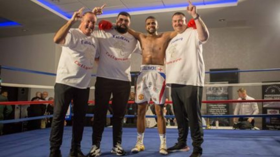 Pictured with Leyton Collymore are head coach Joe Pennington and fellow coaches  Joe Pennington Jnr and John Carr (Collymore's dad)