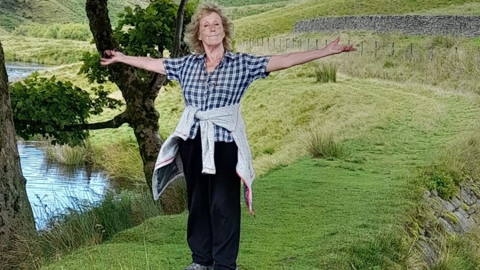 Celia Costello is pictured near Dowry Reservoir in Denshaw