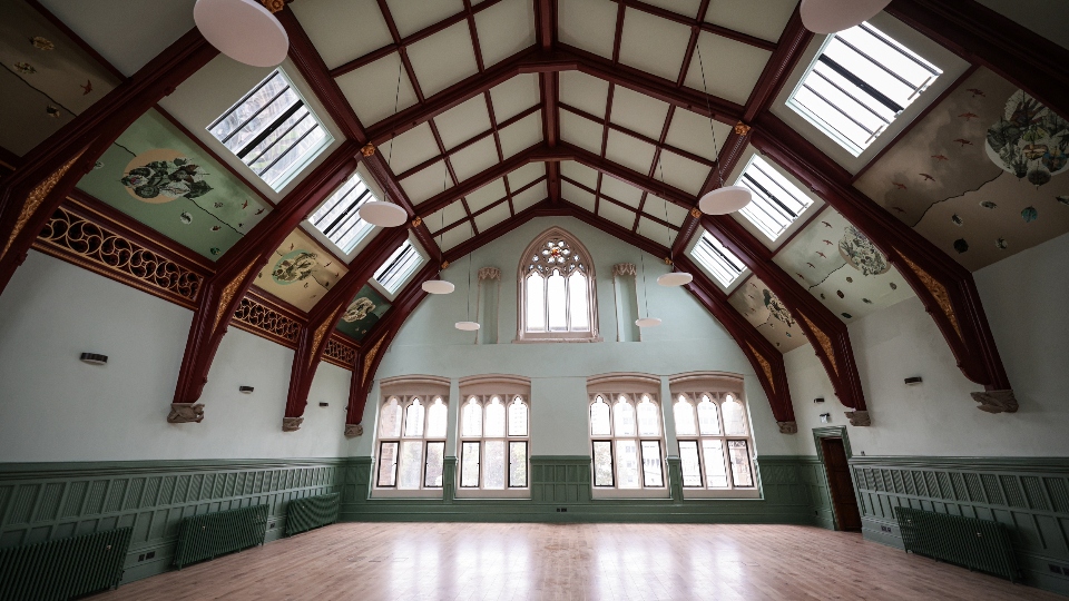 The Bright Hall in Rochdale Town Hall was hidden from public view for decades, but has been reopened as part of a restoration project. Image courtesy of Manchester Evening News