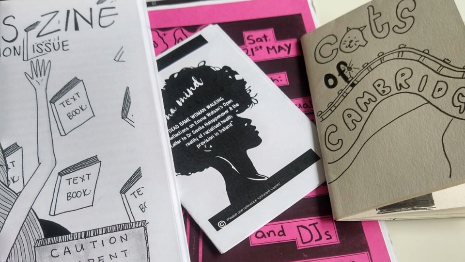 Zines are handmade publications about a specific interest or issue, with limited print and distribution of 1,000 copies or less