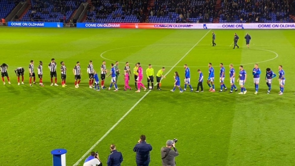 Latics drew 1-1 against Maidenhead at Boundary Park last night