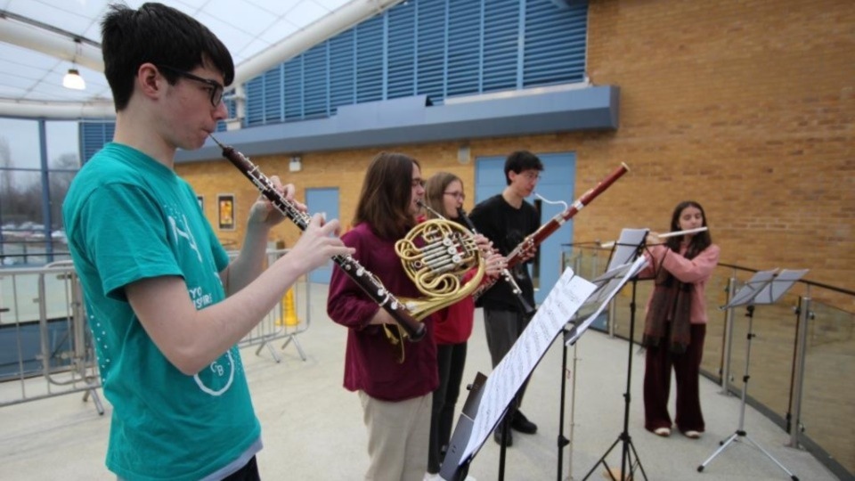 During breaks and lunch, students were treated to some superb musical performances