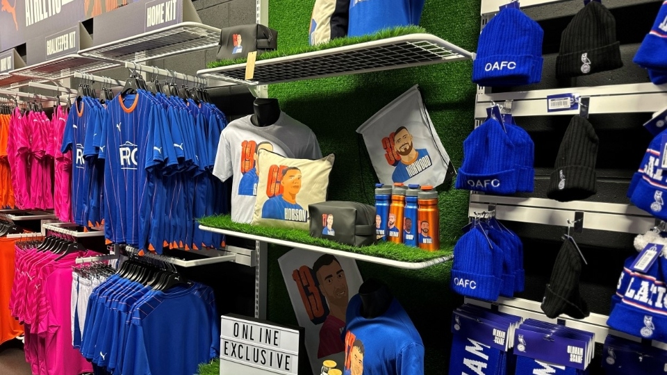 Some of the Latics merchandise available via the Merchr platform