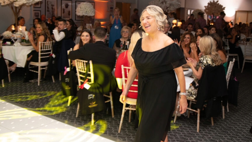 Pam Shanker pictured at the Crème de la Crème Small Business Awards ceremony