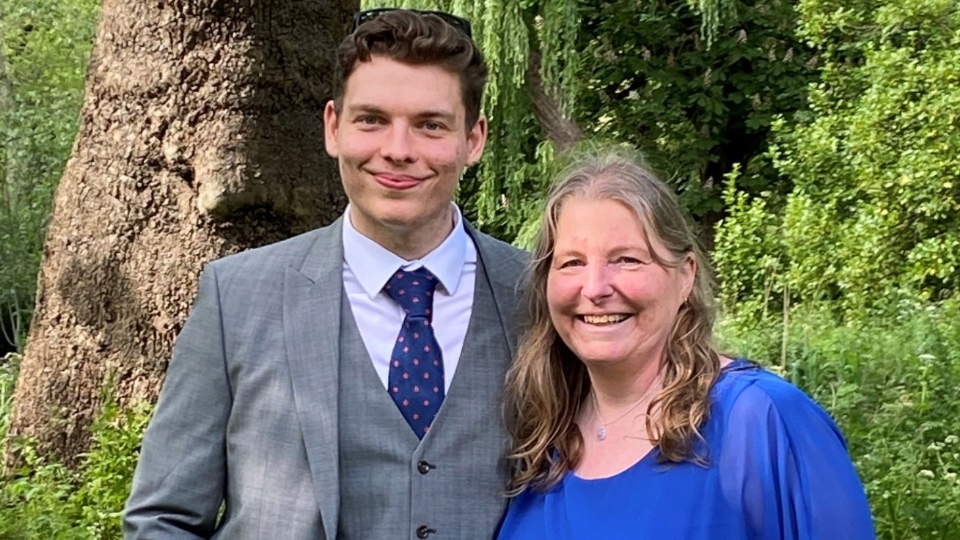 Dawn Lomas is pictured with her eldest son Philip