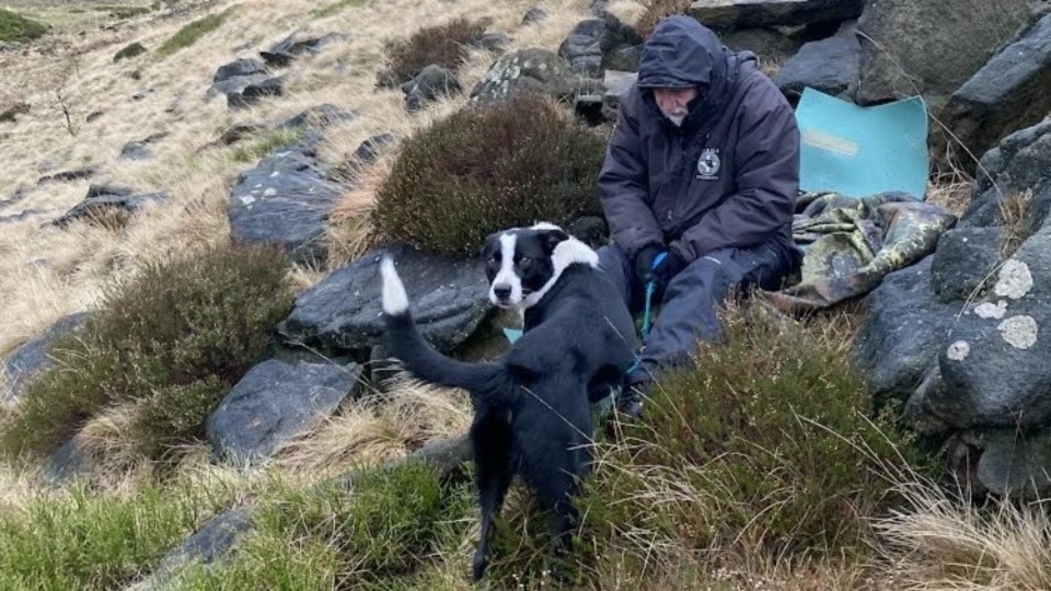 Oldham's Trainee Search Dog, Ace, and his handler, Rick Beswick, were joined by dogs and trainers from across the Peak District and Mid-Pennine regions