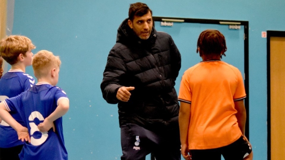 Latics Academy coach Abid Hussain. Images courtesy of OAFC