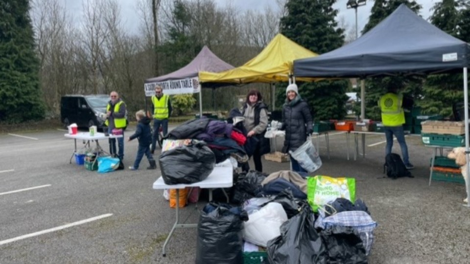 Happy fundraisers pictured at the Greenfield delivery point Happy fundraisers pictured at the Greenfield delivery point