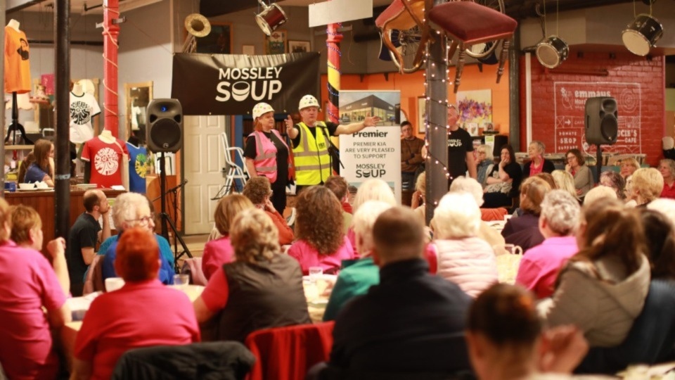 Mossley SOUP volunteers welcomed over 160 diners to Emmaus Mossley for their 14th event