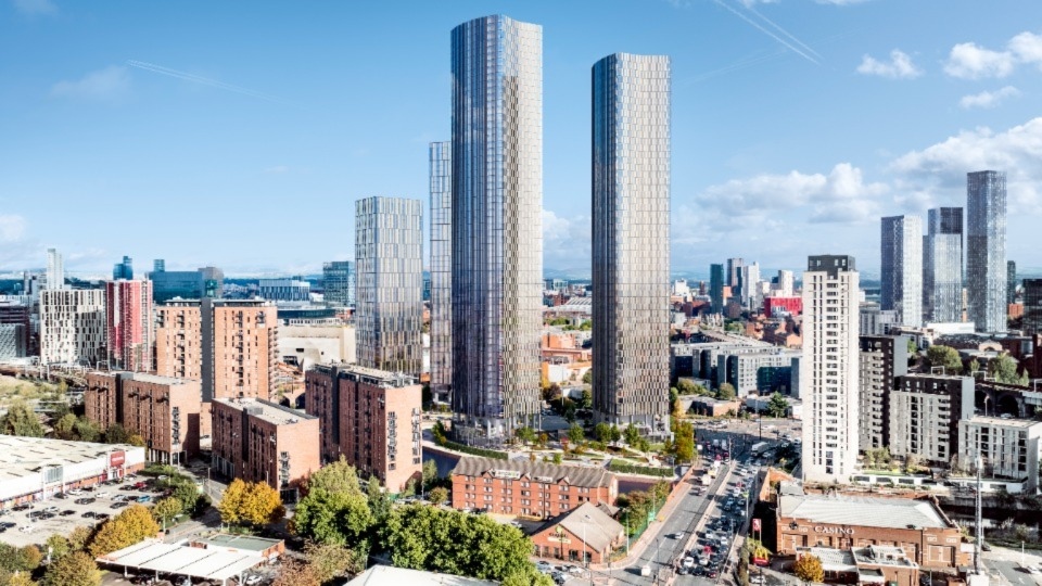 The planned Trinity Islands site in central Manchester