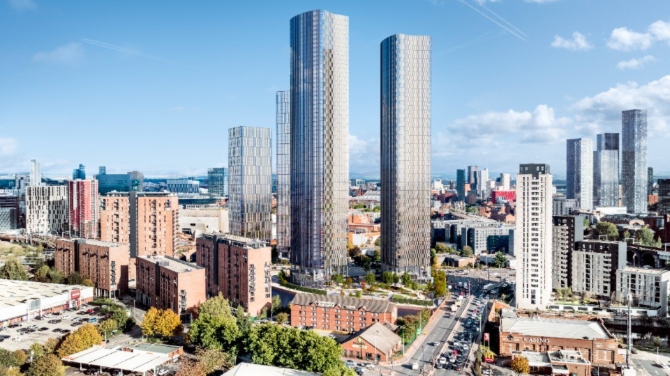 The planned Trinity Islands site in central Manchester The planned Trinity Islands site in central Manchester