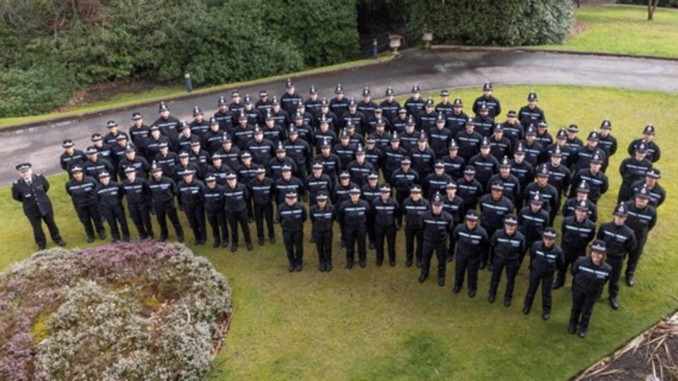 The new PCs recently attested in the latest ceremony at the GMP’s Sedgley Park Training Centre The new PCs recently attested in the latest ceremony at the GMP’s Sedgley Park Training Centre