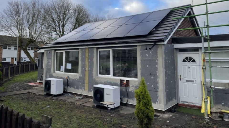 A house in Greater Manchester undergoing retrofit works from the previous round of the social housing decarbonisation fund A house in Greater Manchester undergoing retrofit works from the previous round of the social housing decarbonisation fund