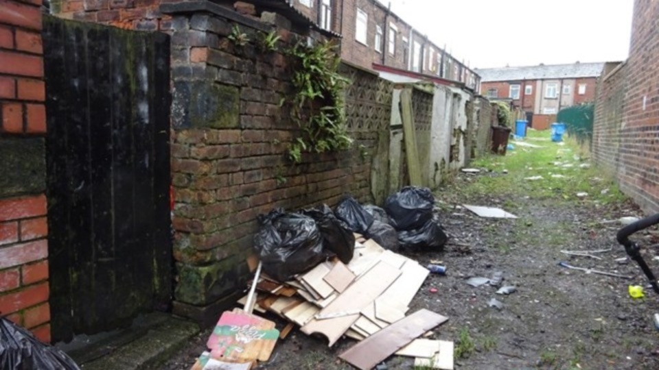 Samuel Stoian, of Huxley Street, pleaded guilty to a duty of care offence after his waste was found in an alley way at the rear of his house Samuel Stoian, of Huxley Street, pleaded guilty to a duty of care offence after his waste was found in an alley way at the rear of his house