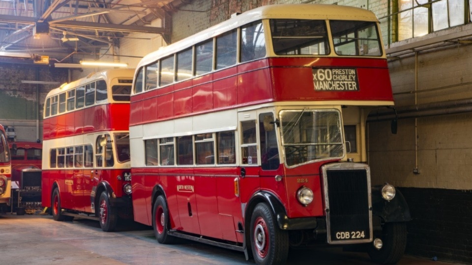 1953? No, 2023 at Manchester’s Museum of Transport where vintage buses are being polished and prepared to take a trip down memory lane