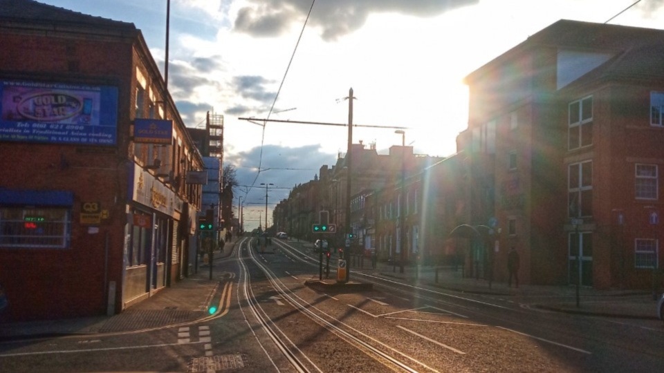 The cold, early morning scene that greeted Dr Maity in Oldham