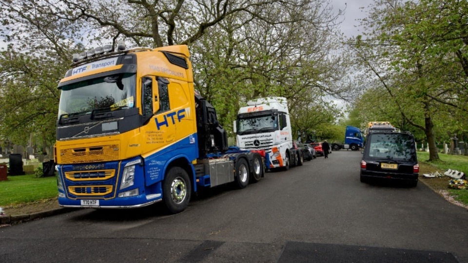 Some of the HGV's at the crematorium Some of the HGV's at the crematorium