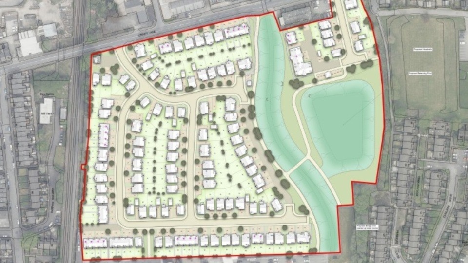 The plans for 140 homes at Linney Lane in Shaw. Image courtesy of Bellway Homes Limited