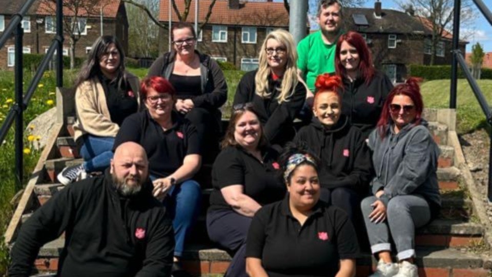 Pictured are volunteers who support The Salvation Army hub in Fitton Hill