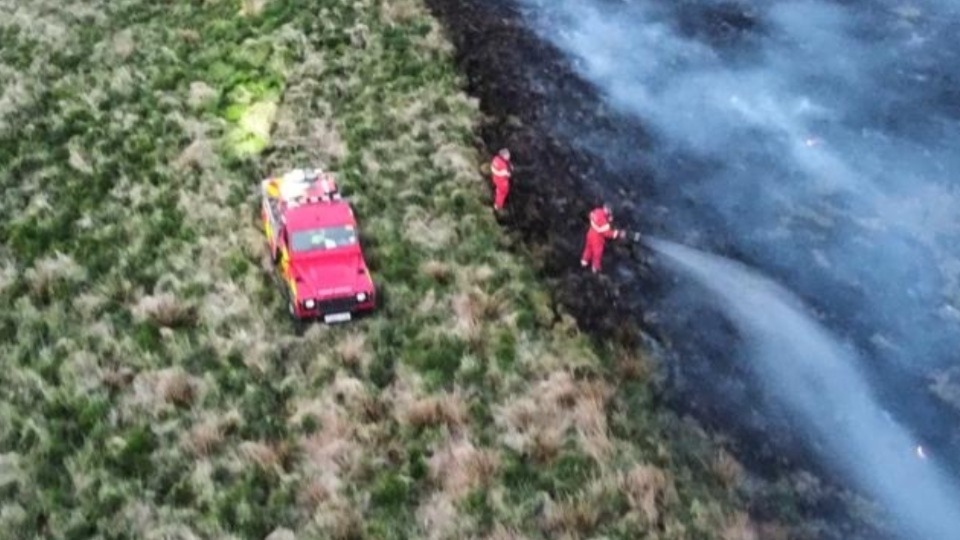 A scene on Marsden Moor recently. Image courtesy of West Yorkshire Fire and Rescue on Twitter
