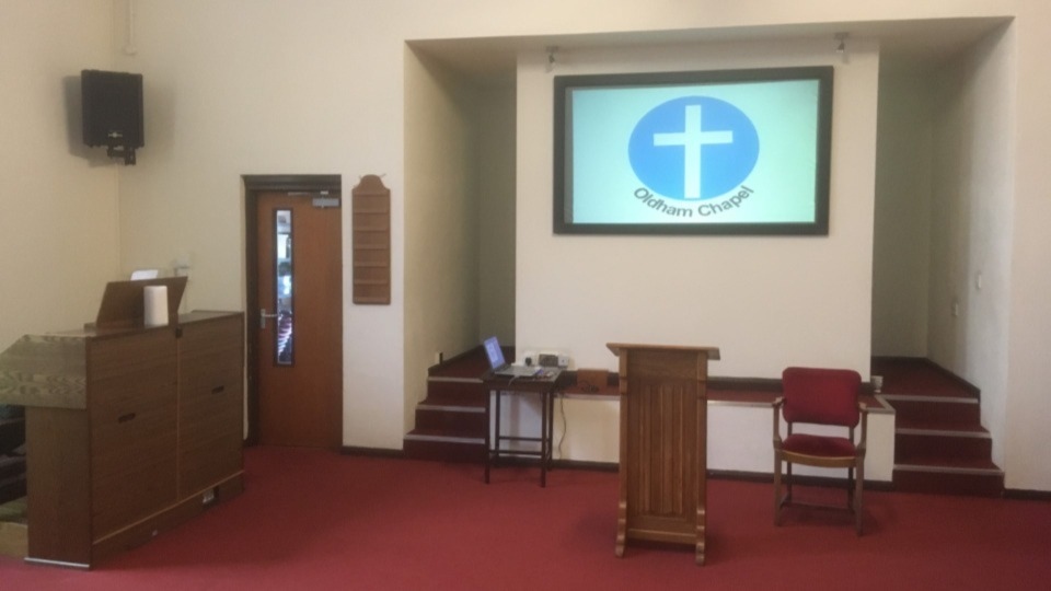 The interior of the now re-named Oldham Chapel